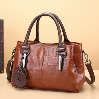 Women's Summer Retro Contrast Color Personality Large Handbags