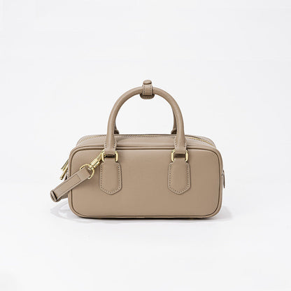 Women's Vintage Boston Bowling Genuine Leather High Handbags