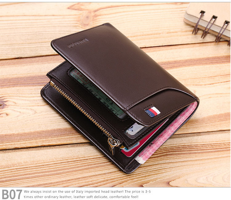Men's Emperor Paul Short Leather Mini Swiping Men's Wallets