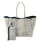 Leopard Print Printed Black Portable Beach Shoulder Bags
