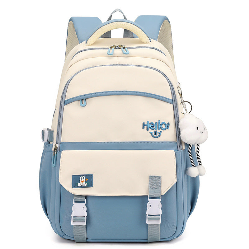 Women's High Primary Korean Style Simple Large Backpacks