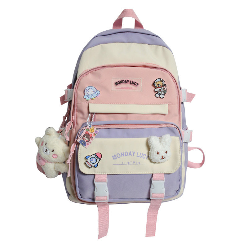 Leisure Junior High Female College Korean Backpacks