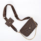 Women's Printed Plaid Chain Fashion Two-piece Crossbody Bags
