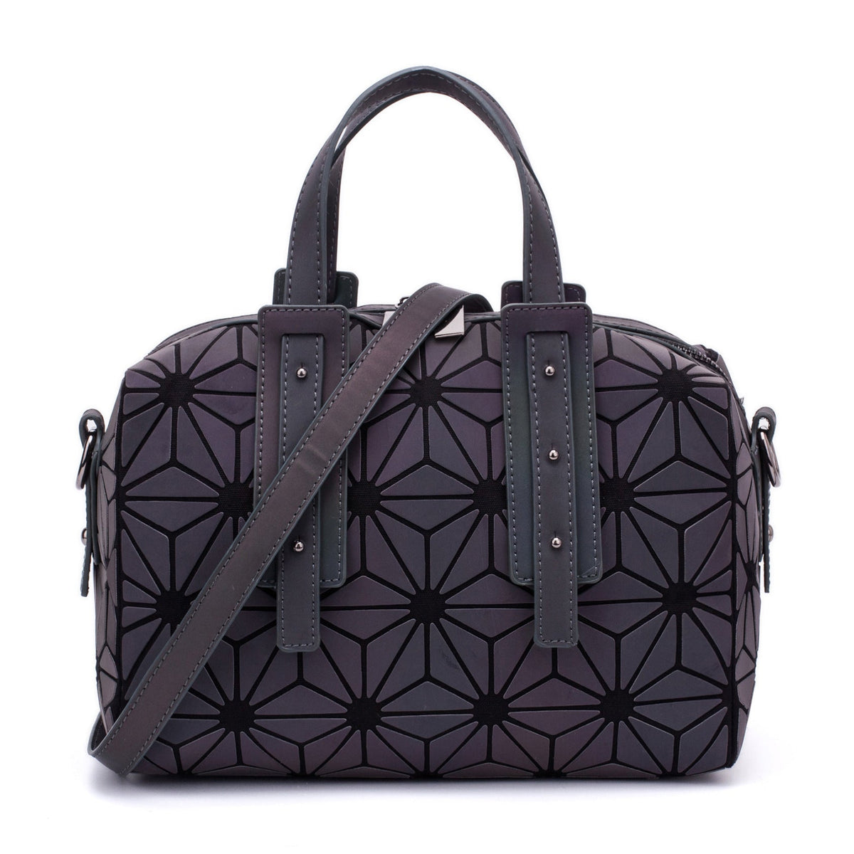 Women's Geometry Pattern Diamond Quilted Colorful Luminous Handbags