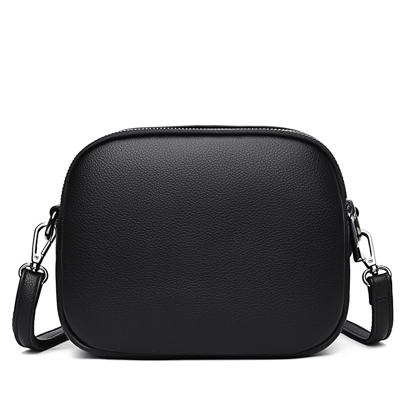 Leather Soft Female Fashion Round Large Crossbody Bags