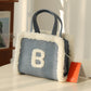 Women's Live Lamb Real Wool Down Portable Handbags