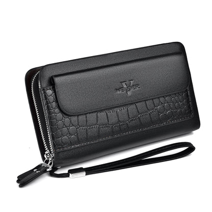 Men's Leather Clutch Large Capacity Multiple Slots Men's Wallets