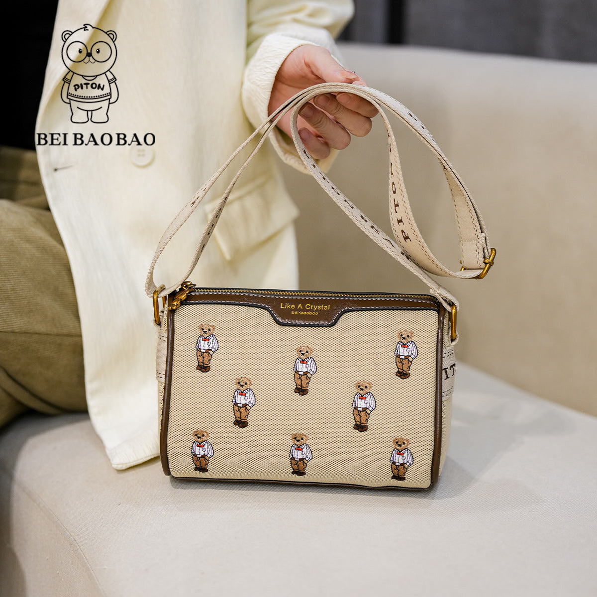 Women's Cool Source Canvas Fashion Cartoon Crossbody Bags