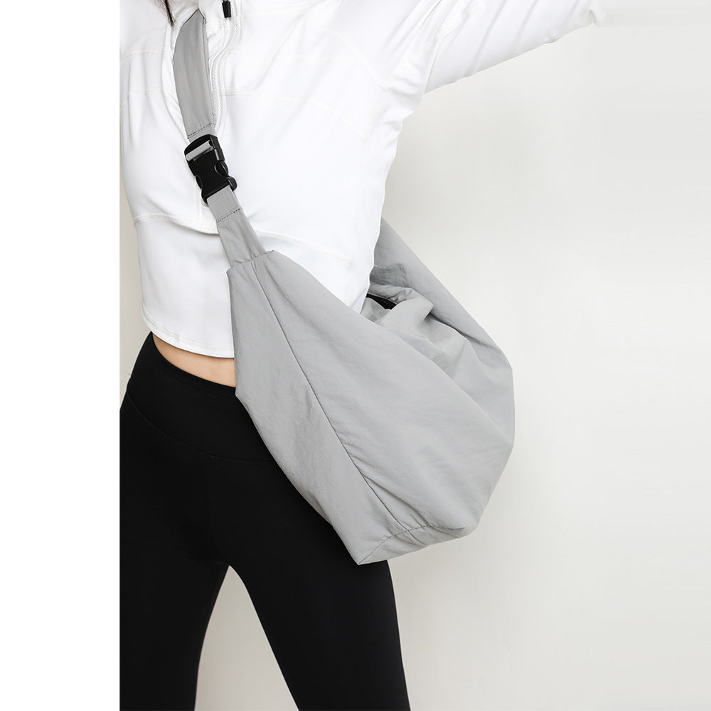 Women's & Men's Style Idle Large Capacity Nylon Dumpling Simple Crossbody Bags