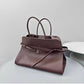 Large Capacity Commuter Cowhide High-grade French Minority Handbags
