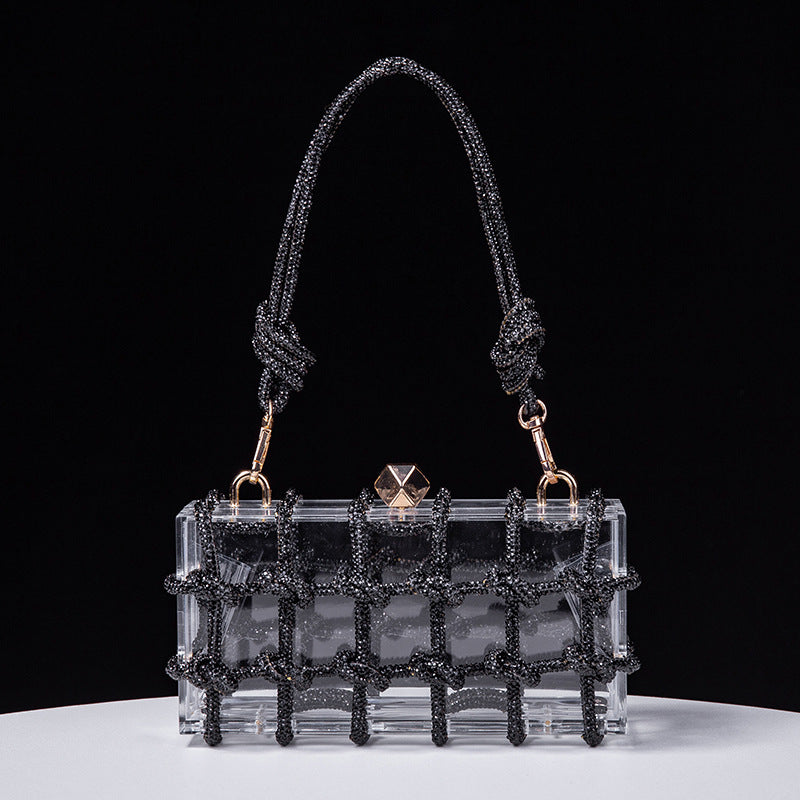 Storage Box Banquet Handcraft Braiding Rope Small Square Bags