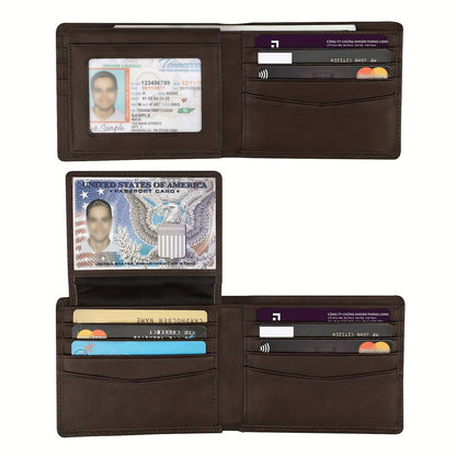 Men's Swiping Business Texture Multiple Slots Short Men's Wallets