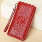 Women's Leather Long Clutch Cowhide Zip Handbags