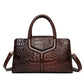 Women's Retro Alligator Print Large Capacity High Bags