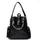 Women's High-grade Rivet Washed Leather Solid Color Crossbody Bags