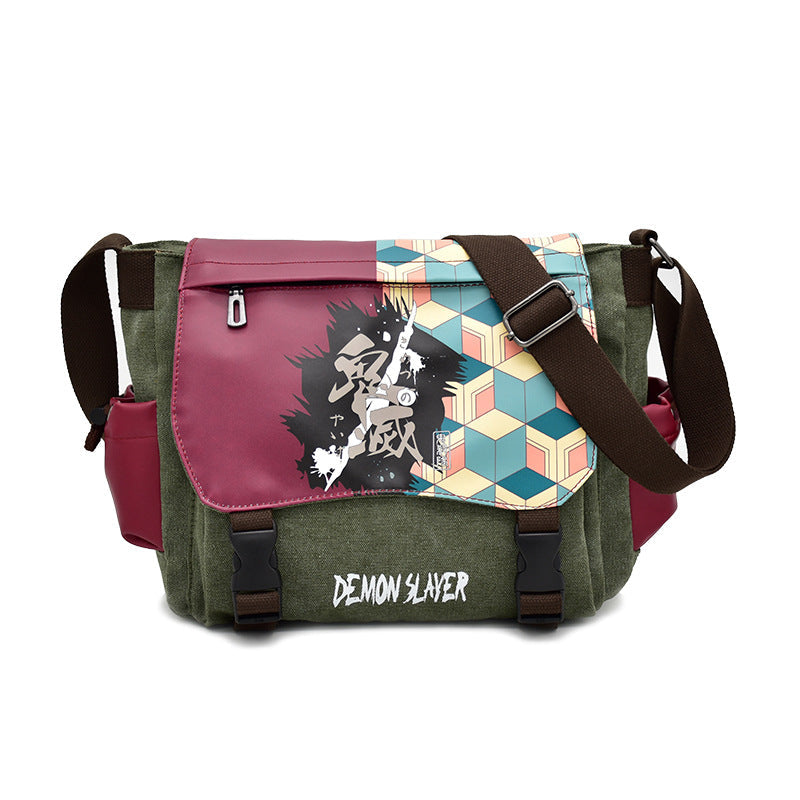 No Cartoon Animation Leisure Korean Style Men's Messenger Bags