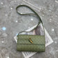 Women's Rhombus Woven Leather Classic Style Underarm Crossbody Bags