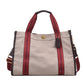 Canvas Contrast Color Portable Retro Fashion Tote Bags