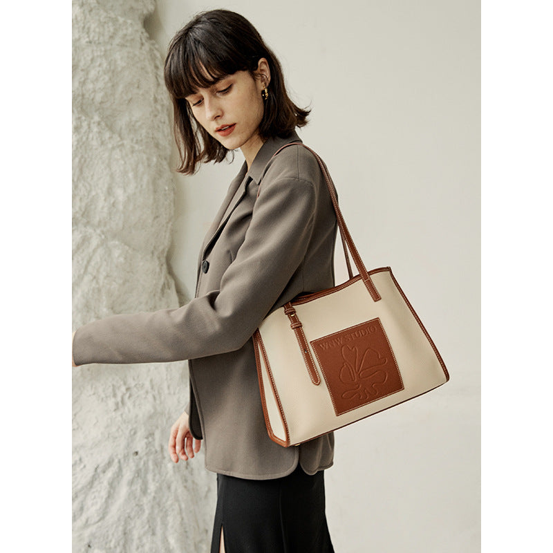 Women's Genuine Leather Large Easy Niche Cow Shoulder Bags