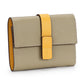Women's Contrast Color First Layer Cowhide Hand-held Ladies Wallets