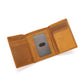 French Three-fold Crazy Horse Leather Cowhide Laser Men's Wallets