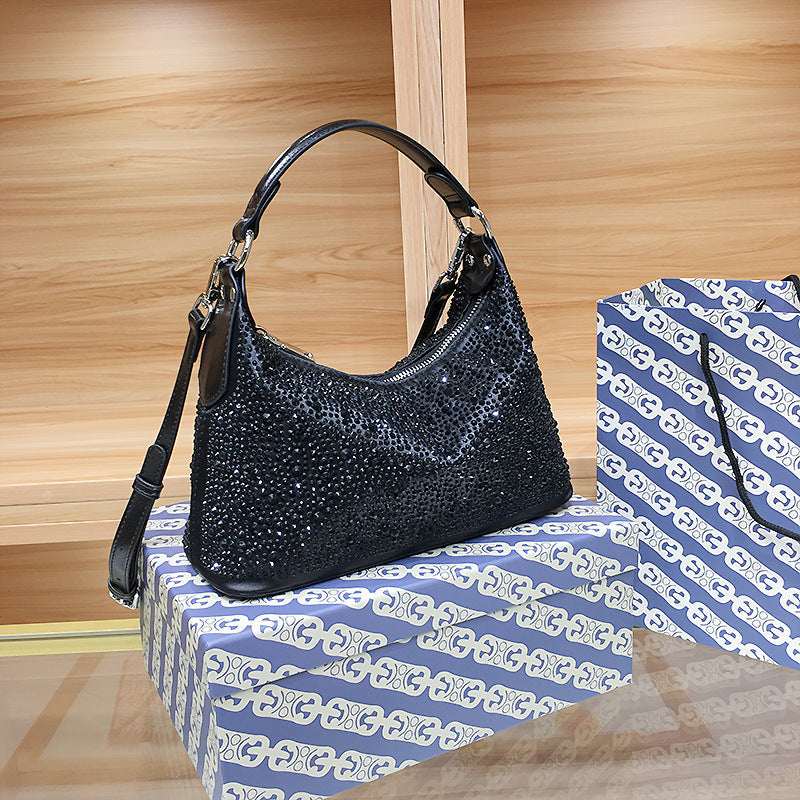 Women's High Sense Delicate Rhinestone Dinner Large Handbags