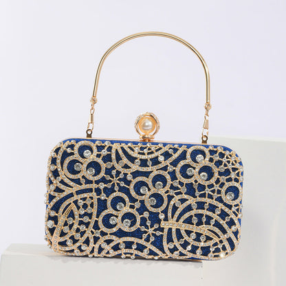 Women's Diamond Vintage Banquet Clutch Formal Dress Evening Bags