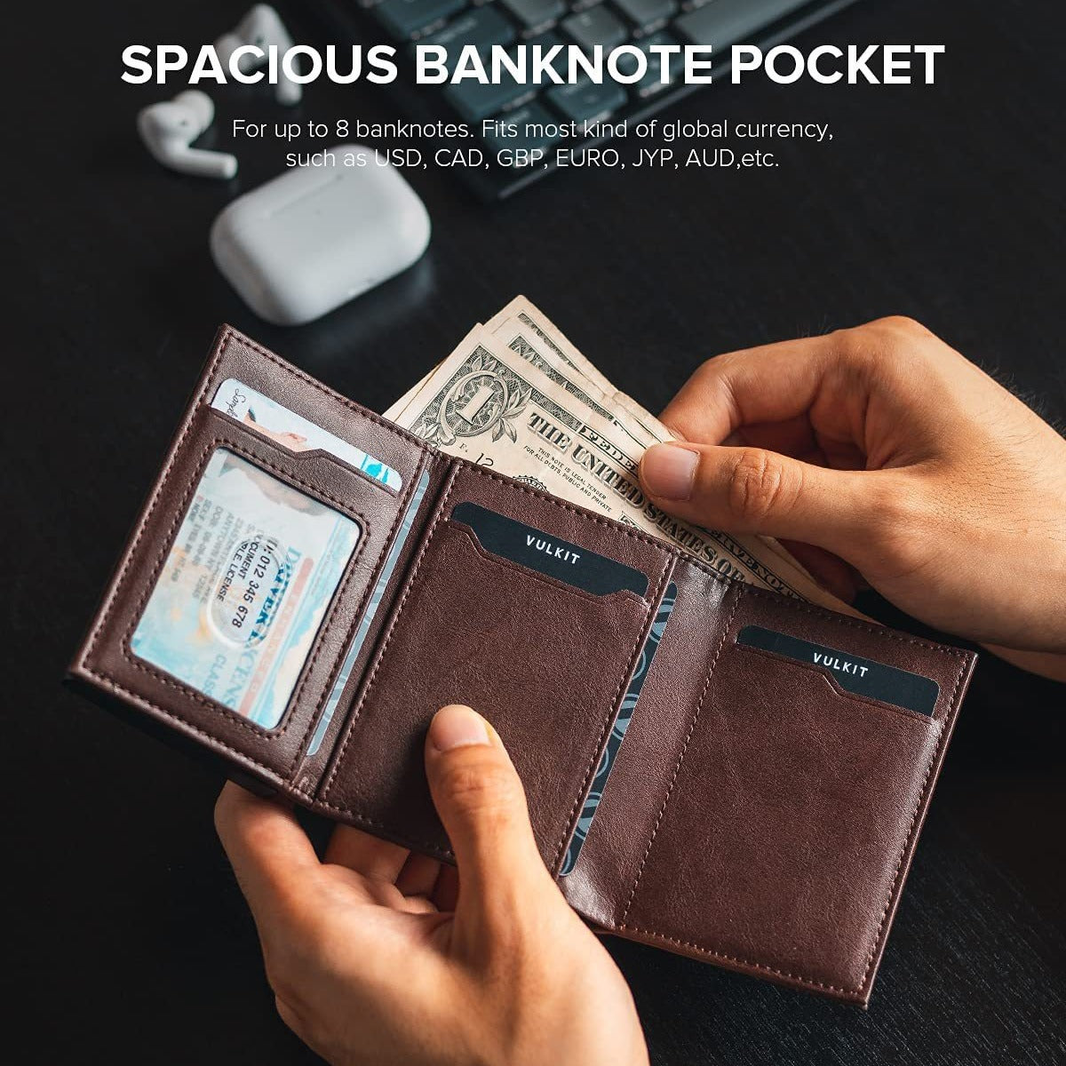 Men's Cool Metal Swiping Aluminum Alloy Card Holder