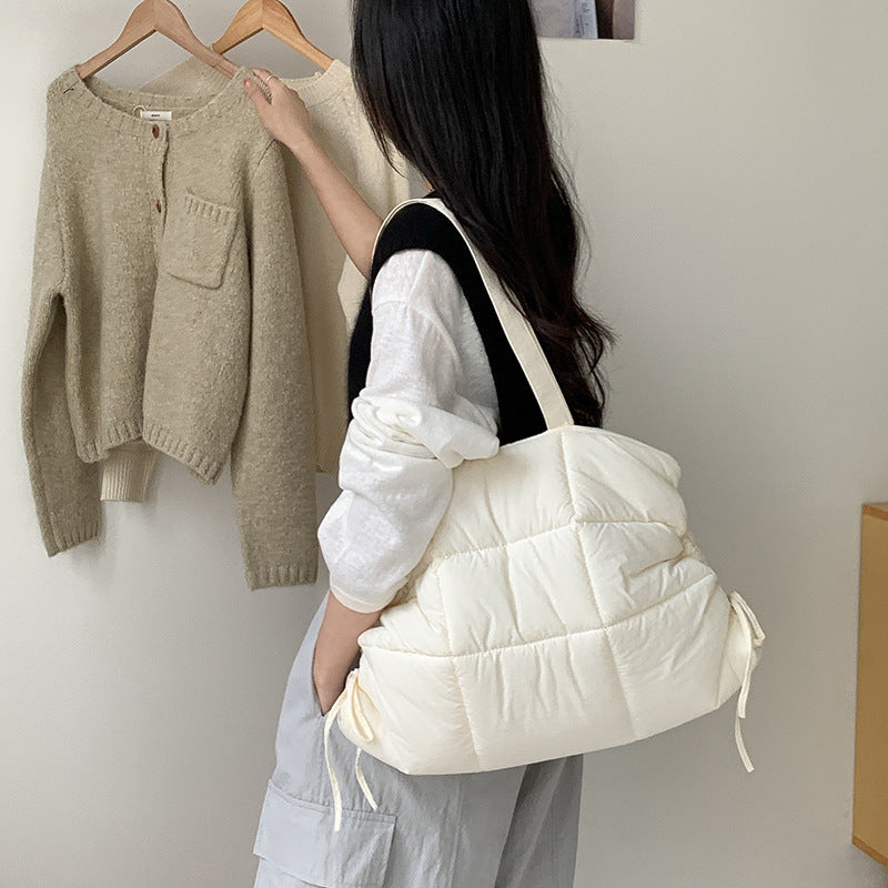 Winter Large Capacity Rhombus Feeding Cotton Bags
