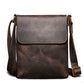 Men's Retro Crazy Horse Leather Simple Large Shoulder Bags