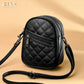 Women's Genuine Leather Fashionable Diamond Embroidery Thread Shoulder Bags