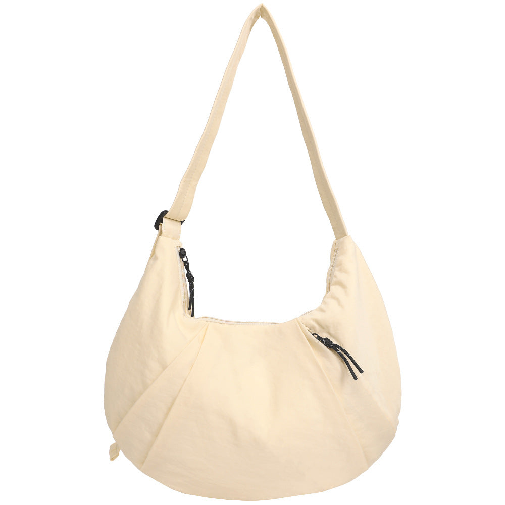 Women's & Men's Solid Color Simple Cycling Style Nylon Crossbody Bags