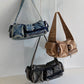 Women's Design Locomotive Style Underarm Vintage Denim Shoulder Bags
