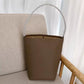 Niche Portable Underarm Cowhide Large Capacity Bucket Bags