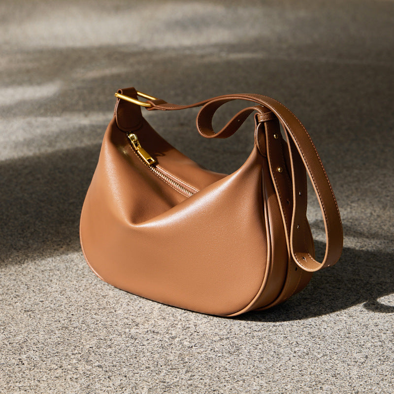 Women's Dumpling High-grade Underarm Genuine Leather Shoulder Bags