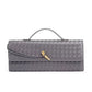 Women's Style Horizontal Soft Leather Metal Hand-held Handbags