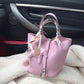 Women's Home Vegetable Basket Hand First Layer Cowhide Bags