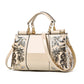 Women's Fashion Embroidery Large Capacity Bright Leather Shoulder Bags