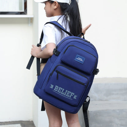Popular Boy Lightweight Large Capacity Waterproof Middle School Students' Schoolbags