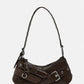Women's Retro Underarm Motorcycle Waistband Fashion Baguette Armpit Bags