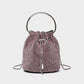 Women's Bezel Setting Brick Dinner Full Diamond Bucket Bags