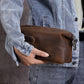 Men's Cowhide Clutch Large Capacity Storage Real Leather Toiletry Men's Handbags
