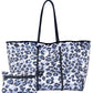 Leopard Print Printed Black Portable Beach Shoulder Bags