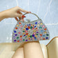 Women's Textured Dress Banquet Fashion Full Diamond Handbags