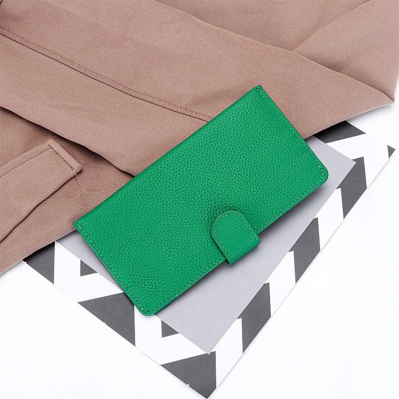 Women's First Layer Cowhide Long Niche Hand-held Ladies Wallets