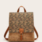 Women's Fashion Vintage Printed Bark Flap Large Backpacks