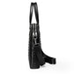 Men's Pull Crocodile Pattern Leather For First Layer Men's Briefcases