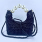 French Retro Hand-woven Large Pearl Elegant Handbags