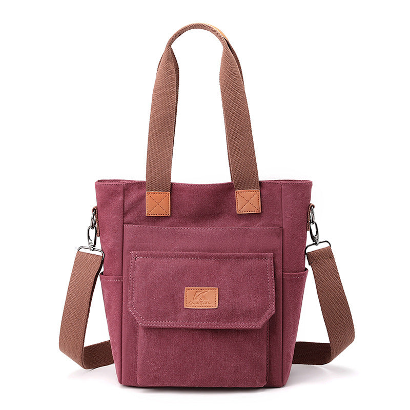 Women's Large Capacity Leisure Commute Trendy Canvas Shoulder Bags