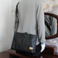Men's Business Large Capacity Simple Leather Black Men's Messenger Bags